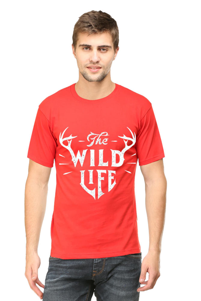 The Wild Life Printed T-Shirt for Men Animal t shirt | Jungle Printed T Shirt | 100% Cotton T Shirt | Wild Animal Tshirt