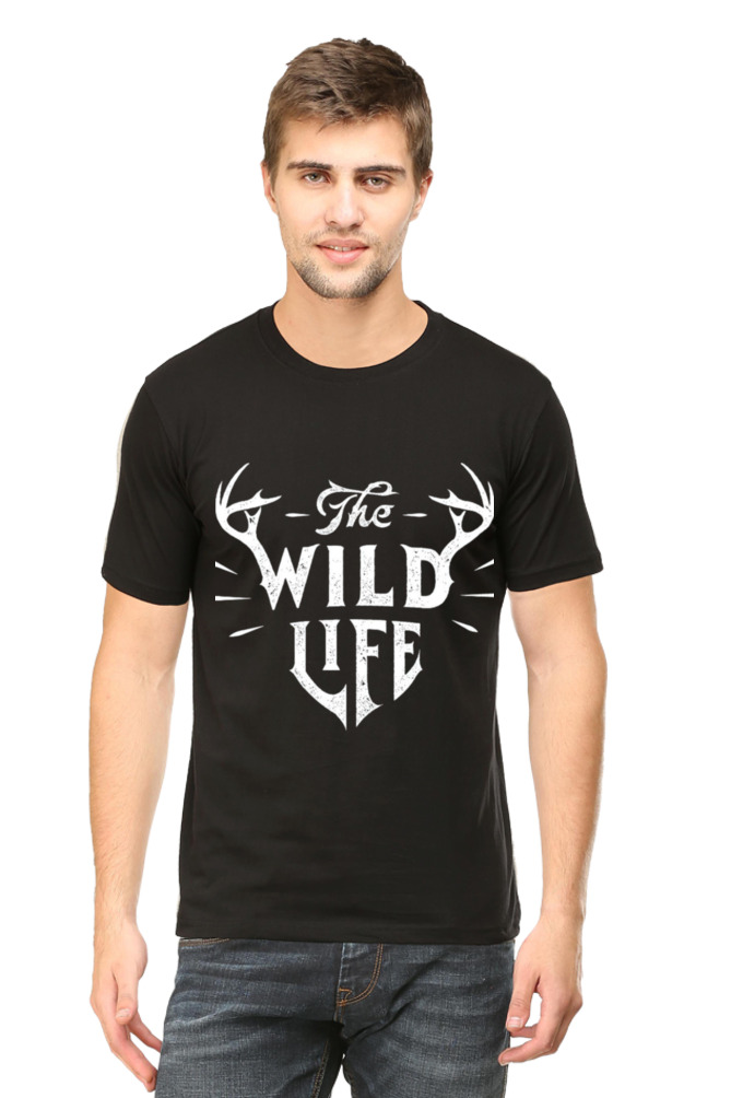 The Wild Life Printed T-Shirt for Men Animal t shirt | Jungle Printed T Shirt | 100% Cotton T Shirt | Wild Animal Tshirt