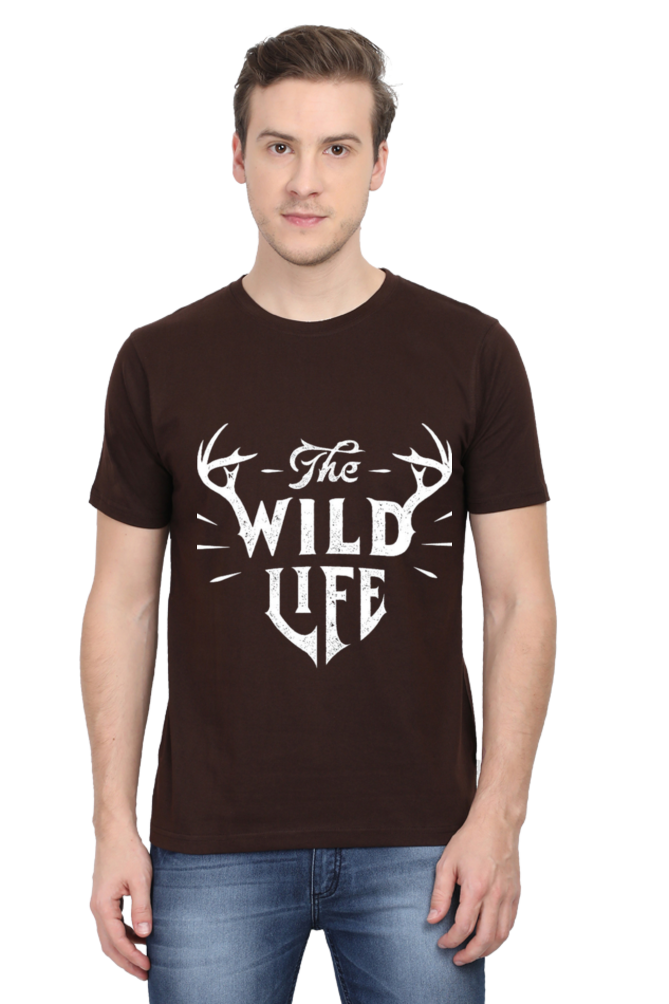The Wild Life Printed T-Shirt for Men Animal t shirt | Jungle Printed T Shirt | 100% Cotton T Shirt | Wild Animal Tshirt
